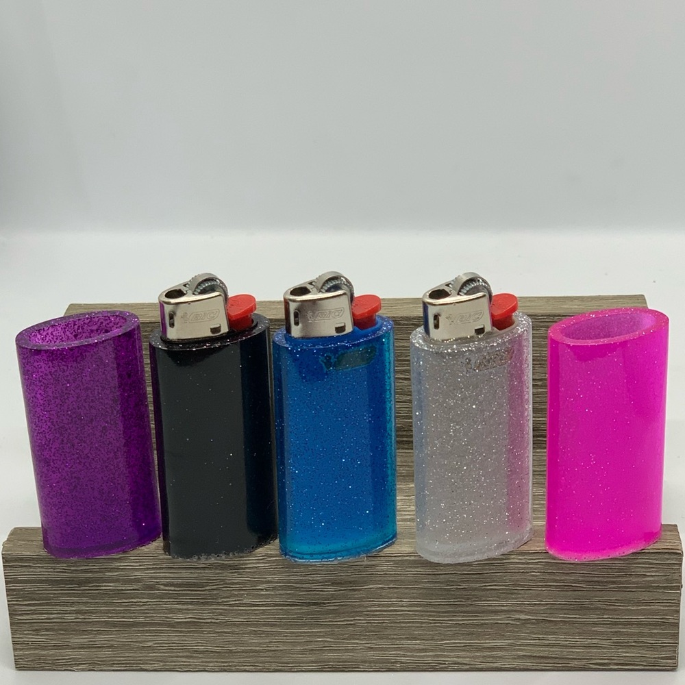 Mini Lighter Cover Sleeve Holder Glitter Case